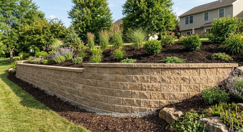 Block Retaining Wall Installation in Volusia County, FL