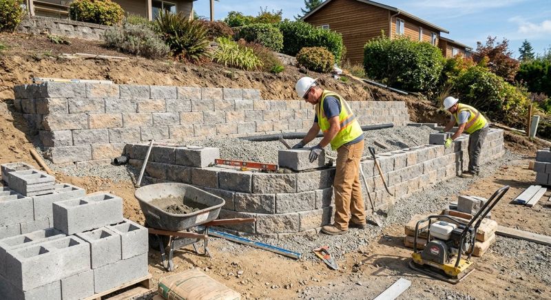 Block Retaining Wall Installation in Vero Beach, FL